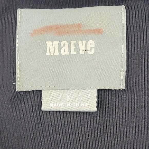 Maeve Anthropology Dress Gray Black Slimming Stripe Pencil Office Party size 6 - Picture 12 of 13